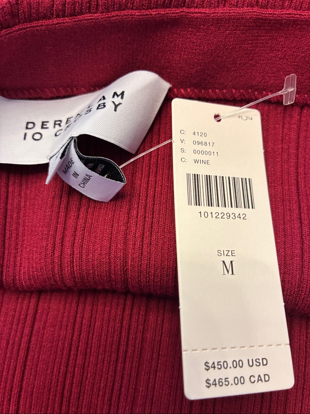 10 Crosby Derek Lam Burgundy Long maxi skirt